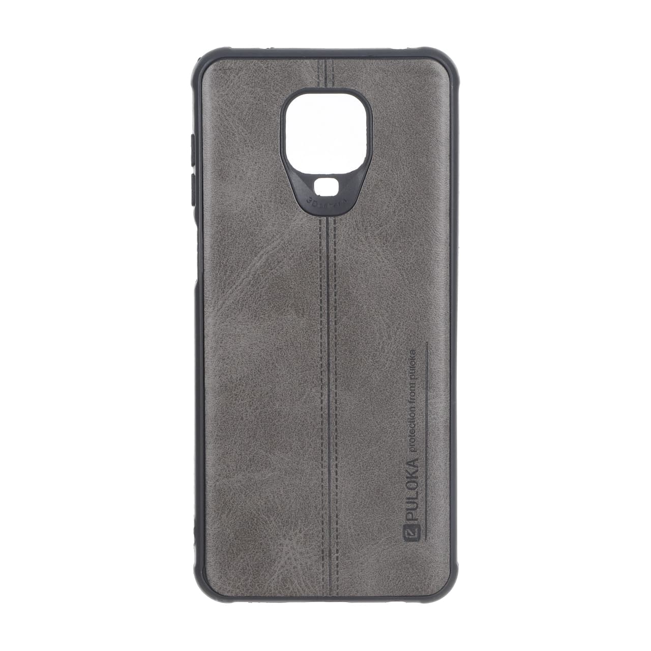 قاب Puloka طرح چرم دوخت دار Xiaomi Redmi Note 9S / Redmi Note 9 Pro / Redmi Note 9 Pro Max – طوسی