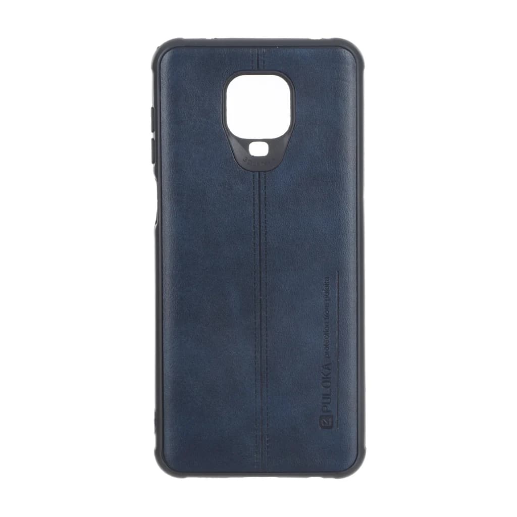 قاب Puloka طرح چرم دوخت دار Xiaomi Redmi Note 9S / Redmi Note 9 Pro / Redmi Note 9 Pro Max – سرمه ای کد 1 — تصویر ۲
