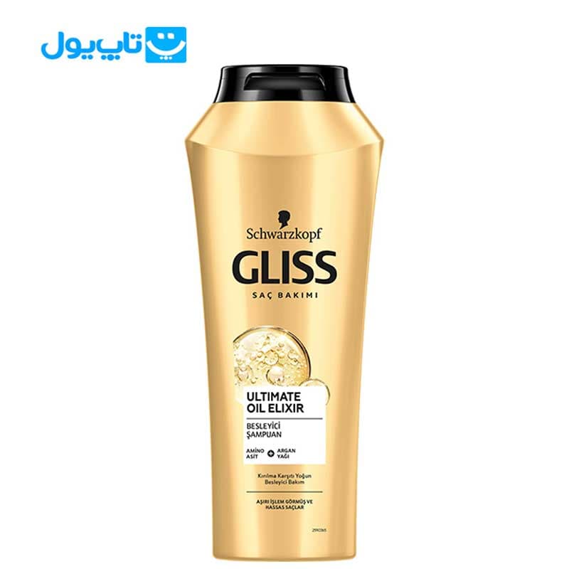 شامپو گلیس Gliss مدل Ultimate Oil Elixir برای موهای آسیب‎‎‌دیده حجم 500 میلی‌لیتر
