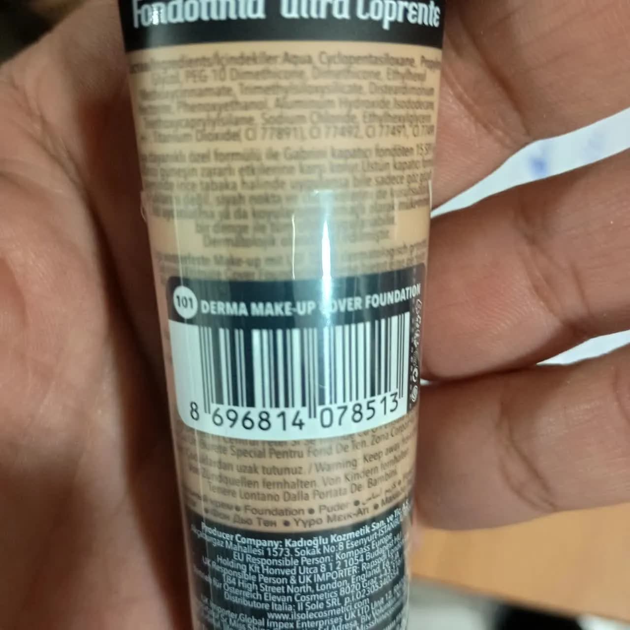 کرمپودر گابرینی تیوپی مدل Derma حجم 40 میل | فول کاور با 4 شماره رنگ — تصویر ۳