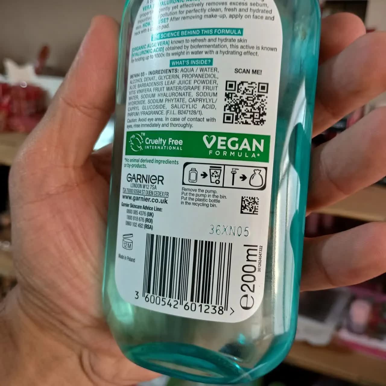 تونر آلوورا گارنیر اورجینال با حجم 200 میل — تصویر ۳