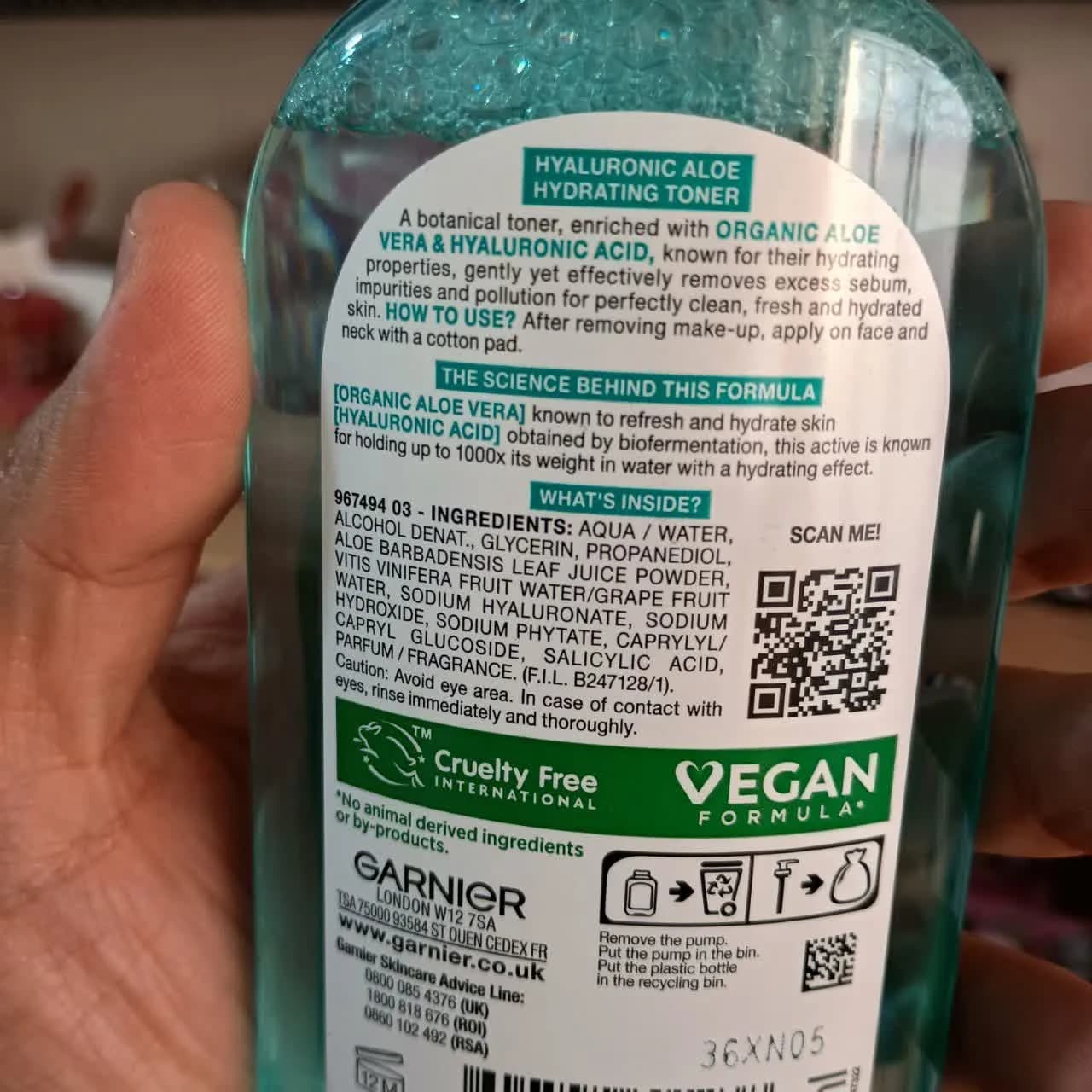 تونر آلوورا گارنیر اورجینال با حجم 200 میل — تصویر ۲