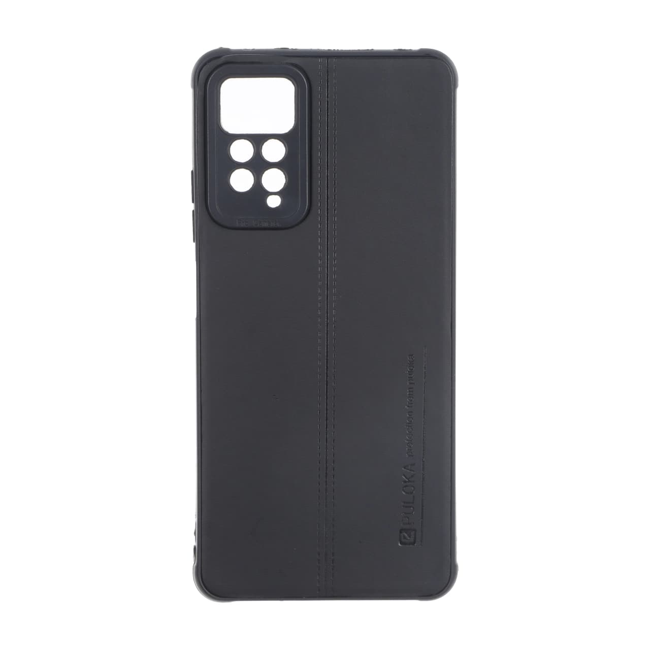 قاب Puloka طرح چرم دوخت دار محافظ لنزدار Xiaomi Redmi Note 12 Pro 4G / Redmi Note 11 Pro – مشکی