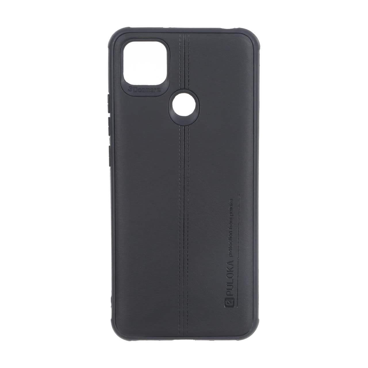 قاب Puloka طرح چرم دوخت دار Xiaomi Redmi 10A / Redmi 9C / Poco C31 – مشکی