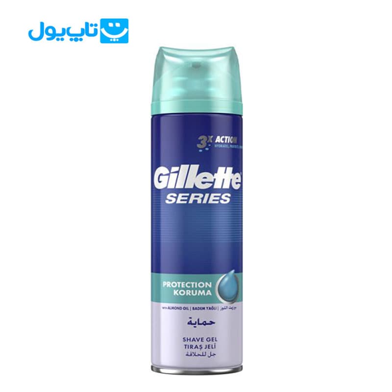 ژل اصلاح ژیلت Gillette سری 3X مدل Protection Koruma حجم 200 میلی لیتر