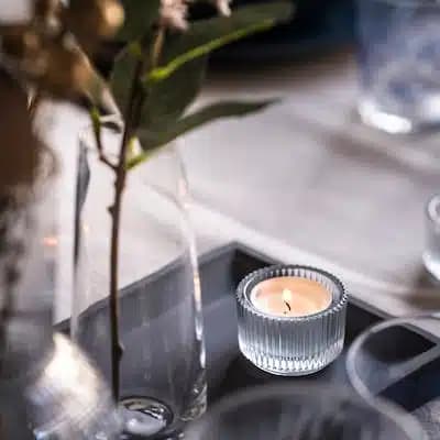 شمع وارمر 100 عددی بدون عطر ایکیا GLIMMA/ سفید — تصویر ۲