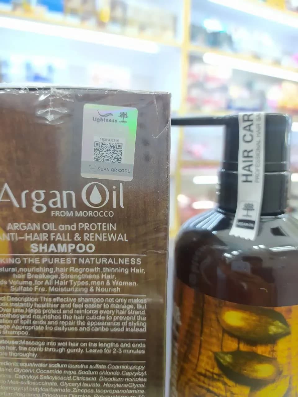 شامپو لایتنس عصاره روغن آرگان حجم 900 میل اصلی — تصویر ۴