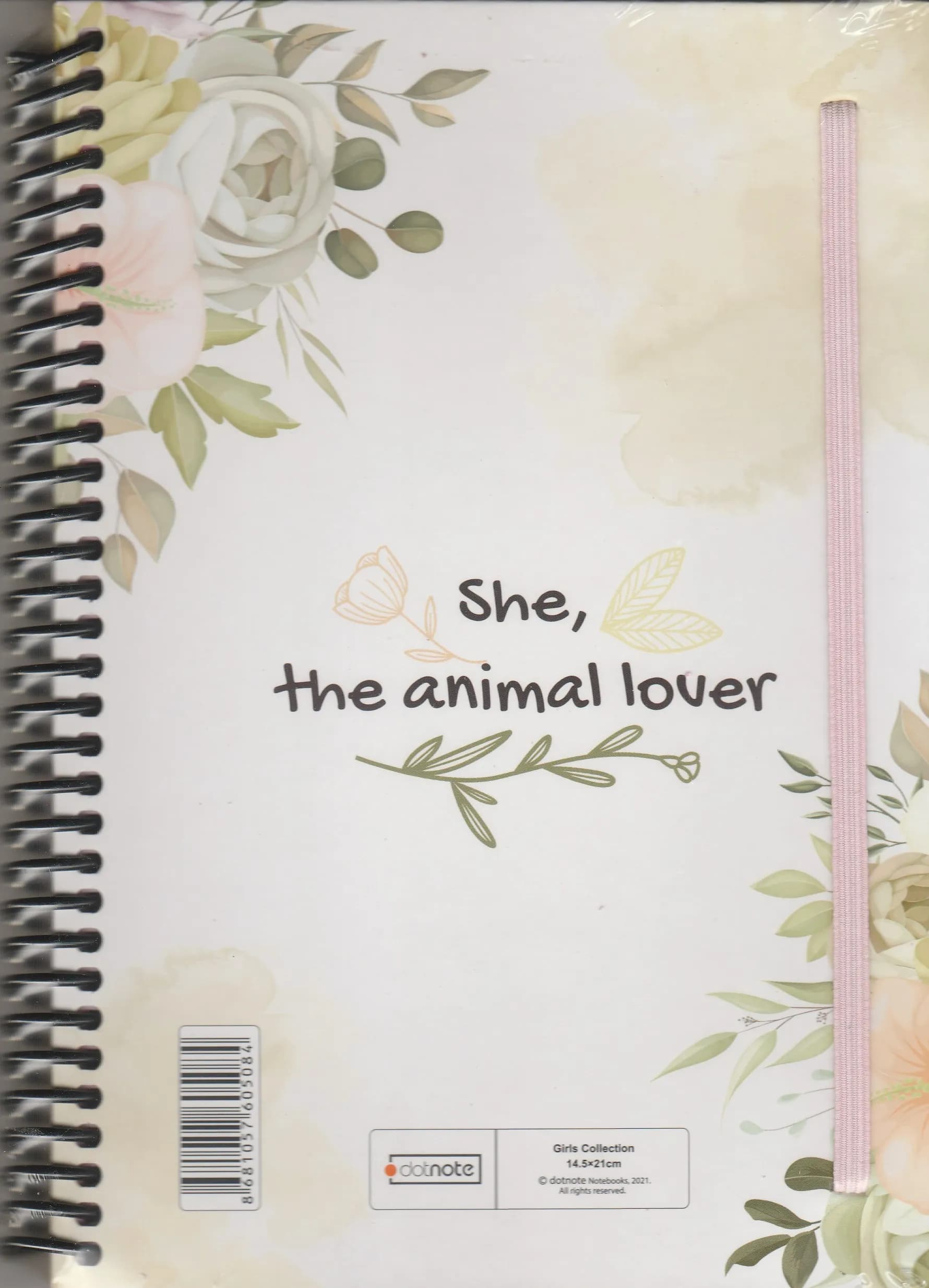 دفتر 100 برگ دات نوت مدل دخترانه she, the animal lover — تصویر ۲