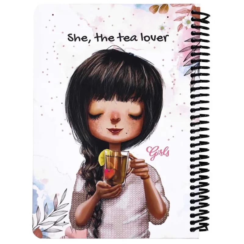 دفتر 100 برگ دات نوت مدل دخترانه she, the tea lover