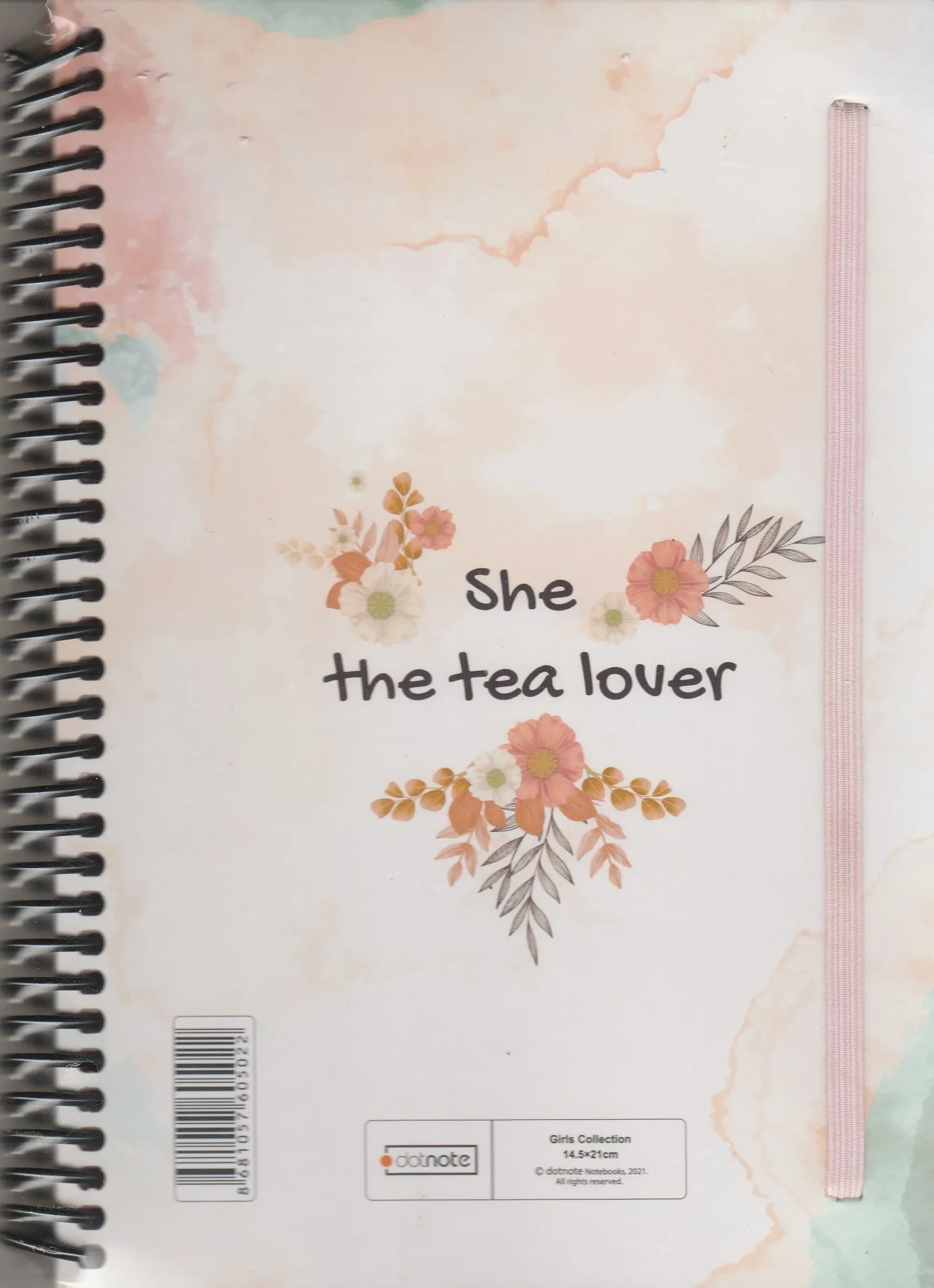 دفتر 100 برگ دات نوت مدل دخترانه she, the tea lover — تصویر ۲