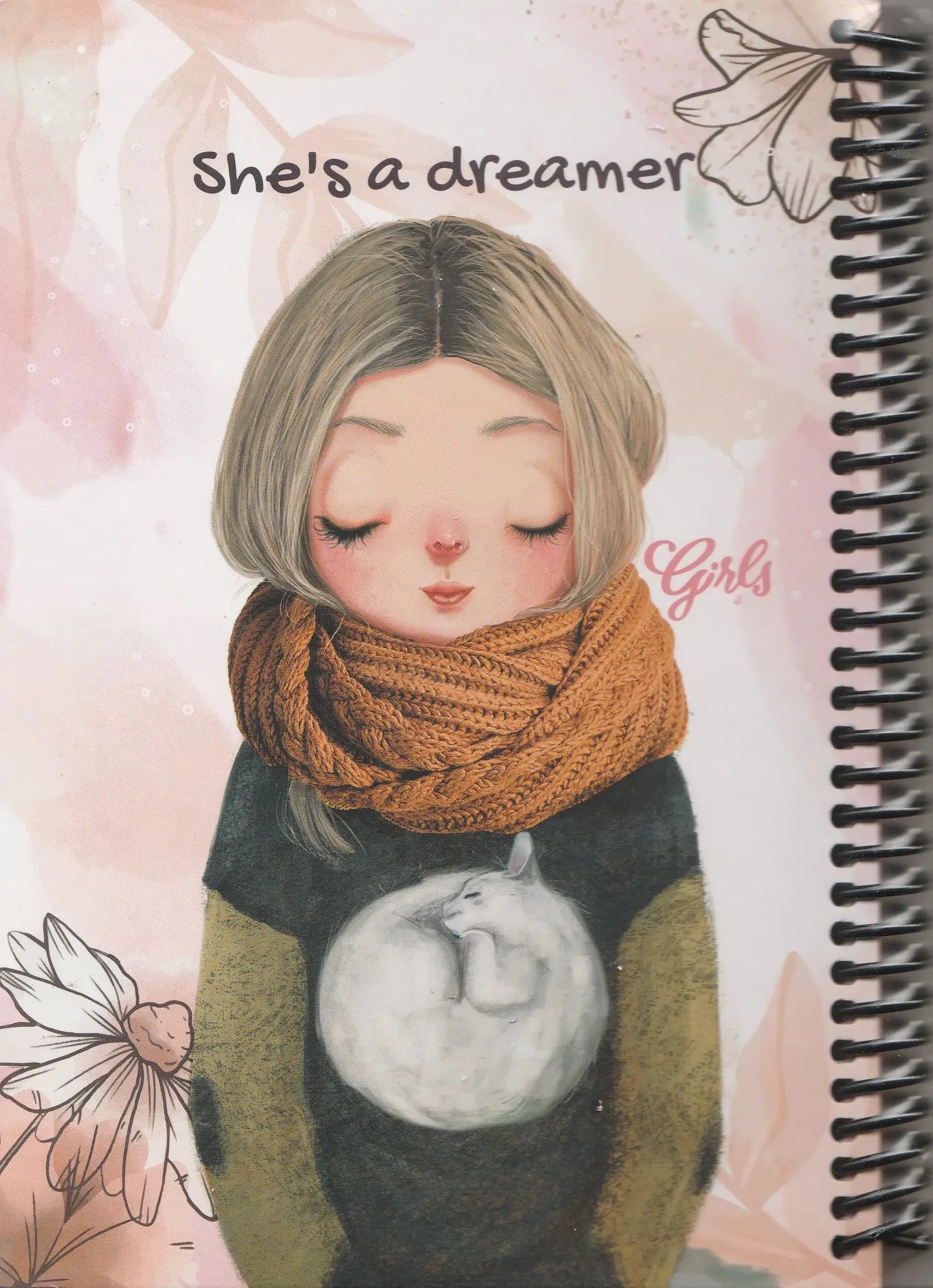 دفتر 100 برگ دات نوت مدل دخترانه she’s a dreamer