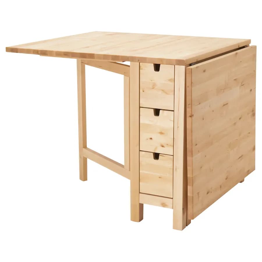 میز تاشو ناهارخوری ایکیا NORDEN چوب توس، 26/89/152×80 سانتی‌متر