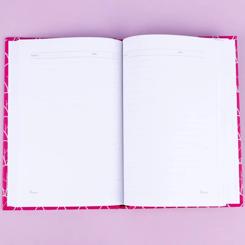 دفتر 100 برگ پیک فدک مدل مشکی رقعی طرح Note book کد 028 — تصویر ۲