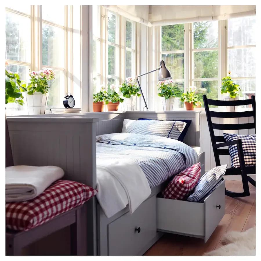 کاناپه تخت خواب شو ایکیا HEMNES — تصویر ۲