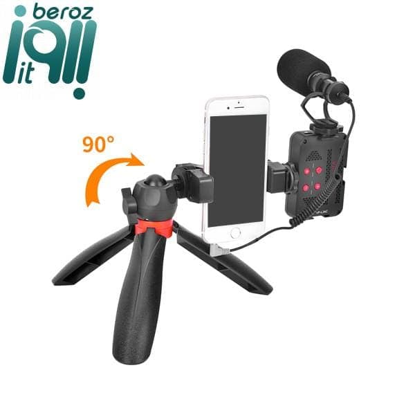 کیت نگهدارنده موبایل کامیکا COMICA CVM-VM10-K5 به همراه نور و میکروفون «اورجینال – ارسال 1 ساعت» — تصویر ۷