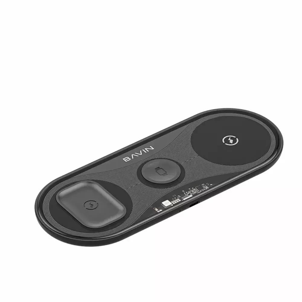 شارژر وایرلس باوین 15 وات Bavin PC817 3 in 1 wireless charger — تصویر ۸