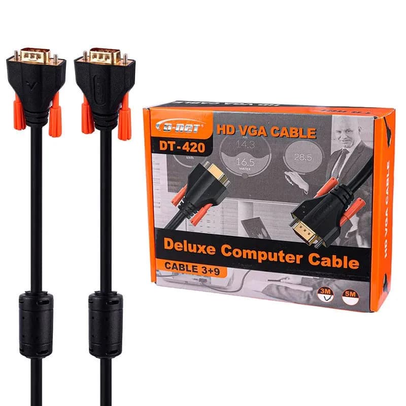 کابل VGA 3+9 دی نت مدل DT-419 طول 1.5 متر