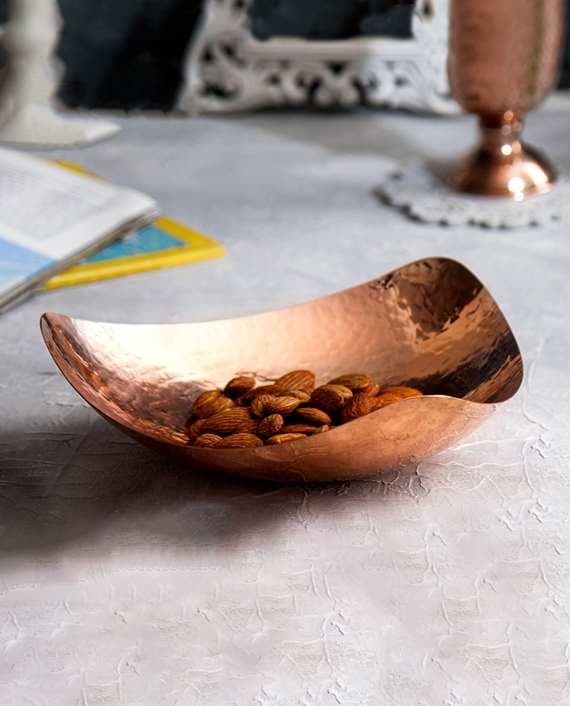 کاسه آجیل خوری مسی هرمی نانو — تصویر ۳