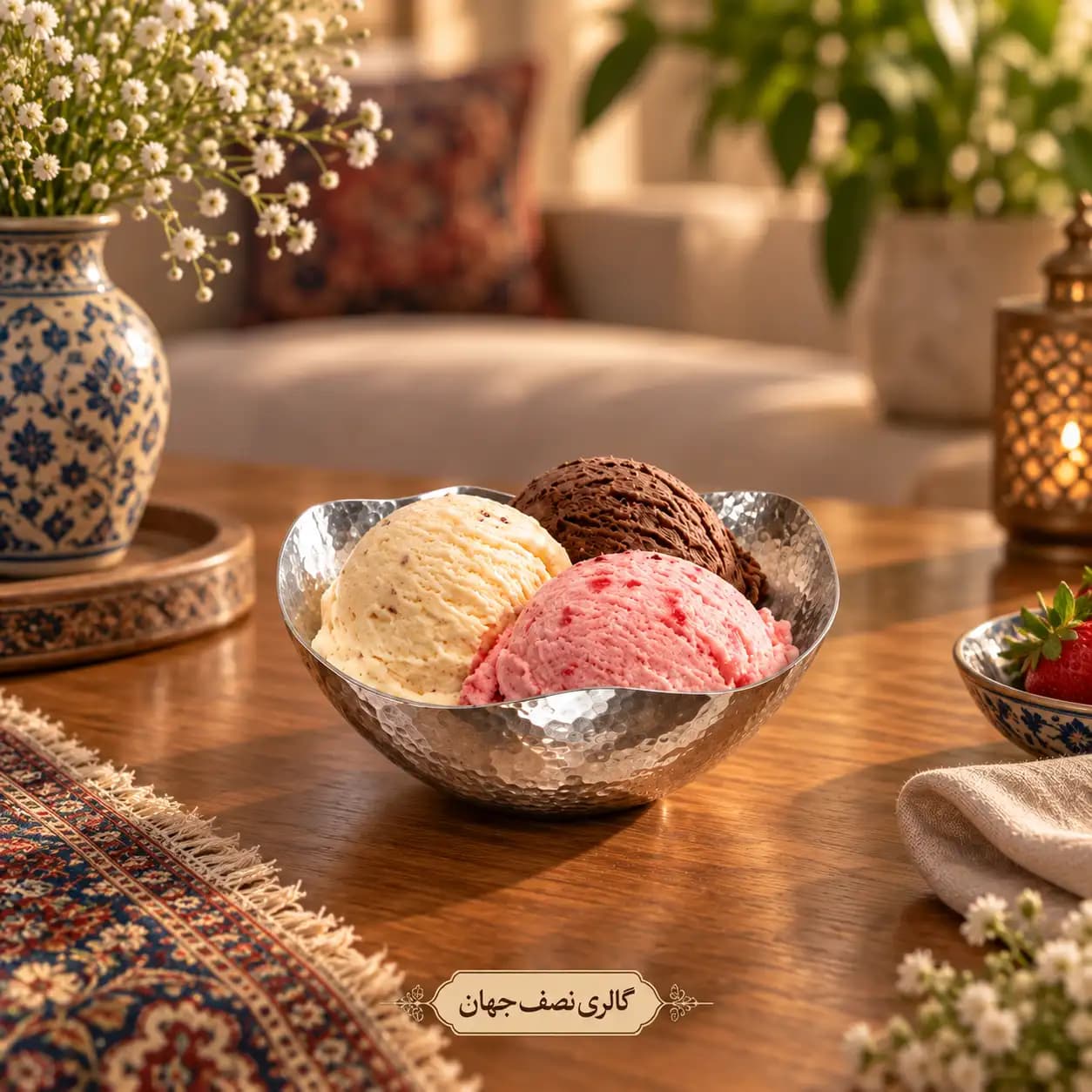 کاسه بستنی خوری مسی