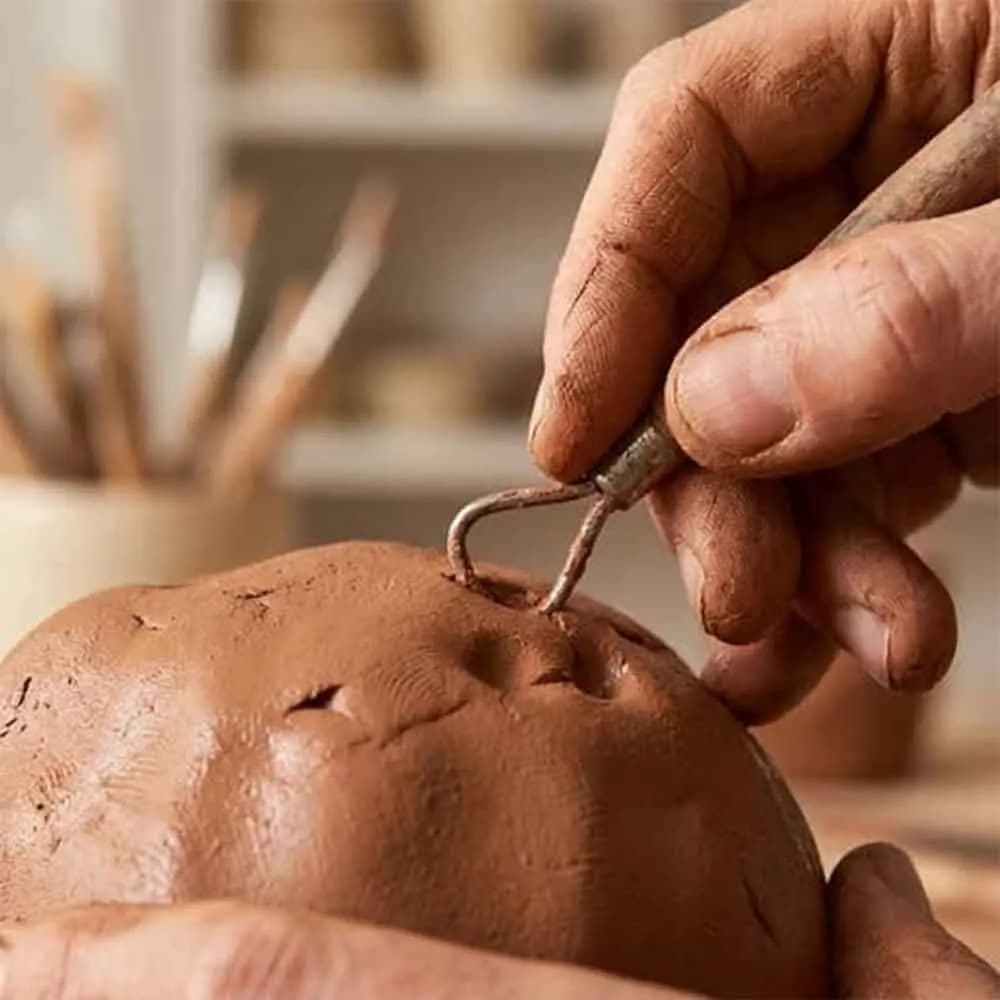 ابزار سفالگری (مجسمه سازی) فلزی دسته باریک سری 6 عددی — تصویر ۳