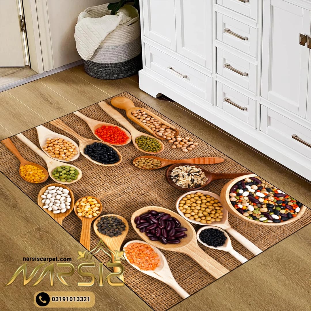 فرشینه آشپزخانه طرح حبوبات کد 7050