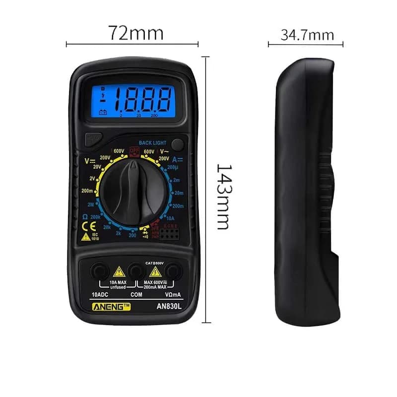 مولتی متر دیجیتال آننگ AN830L — تصویر ۴