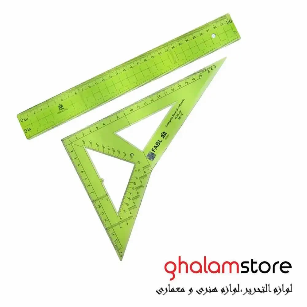 ست حرفه ای گونیای تلفیقی و خط کش 30 سانت فابل