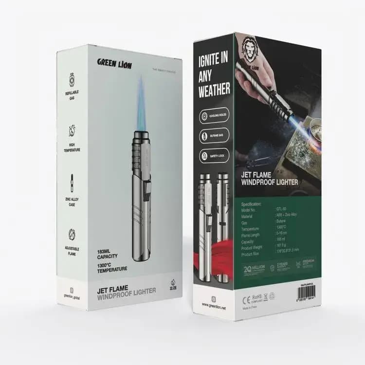 فندک اتمی ضد باد گرین لاین Green Lion Jet Flame Windproof Lighter GTL-50 — تصویر ۴