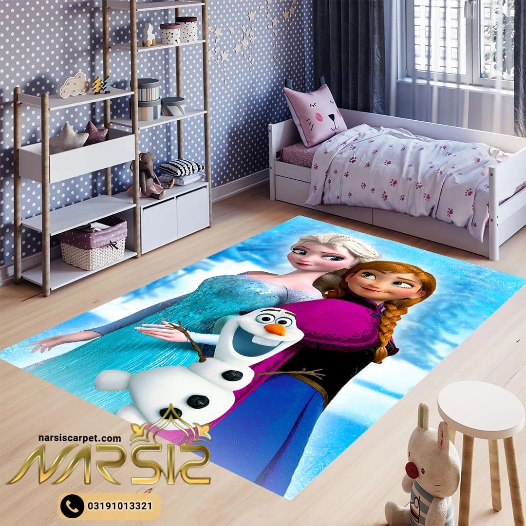 فرشینه کودک دخترانه طرح السا و آنا کد 6038 — تصویر ۲