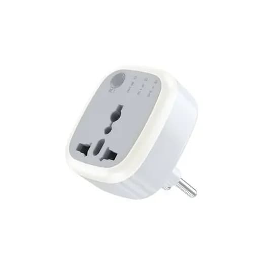 مبدل 3 به 2 چراغ دار تایمر دار گرین لاین Green Lion Universal Conversion Plug