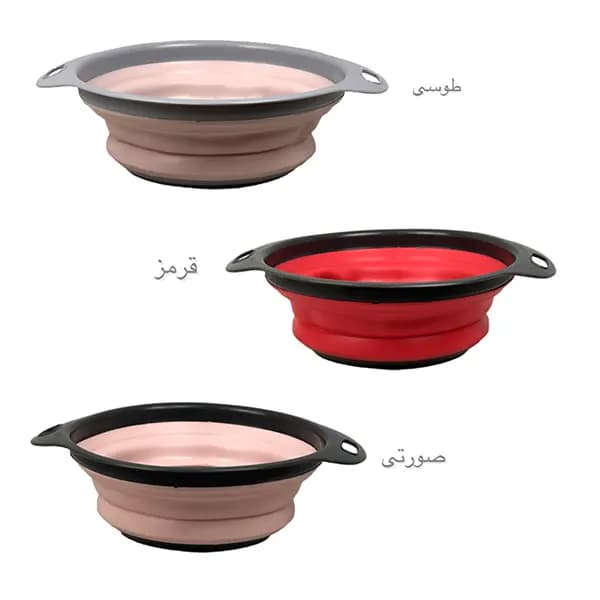 آبکش تمام سیلیکونی تاشو — تصویر ۳