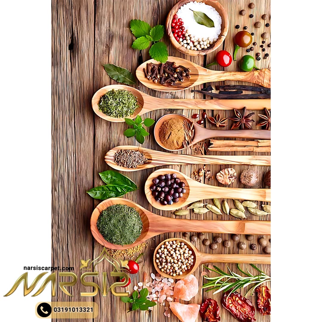 فرشینه آشپزخانه طرح قاشق های ادویه کد 7023