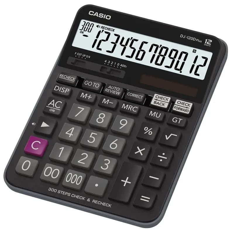 ماشین حساب 12 رقم کاسیو مدل DJ-120D Plus — تصویر ۴