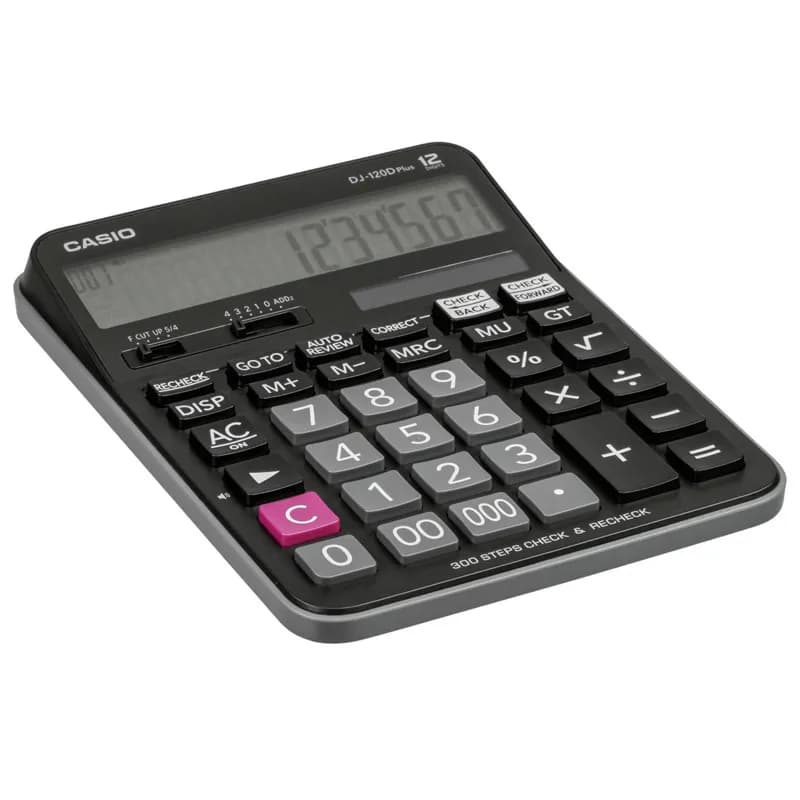 ماشین حساب 12 رقم کاسیو مدل DJ-120D Plus — تصویر ۵