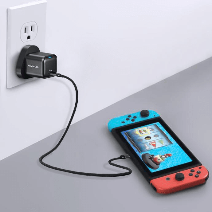 شارژر دیواری 20 وات پاورولوژی Powerology UK 3Pin Ultra-Compact GaN Charger 20W — تصویر ۴