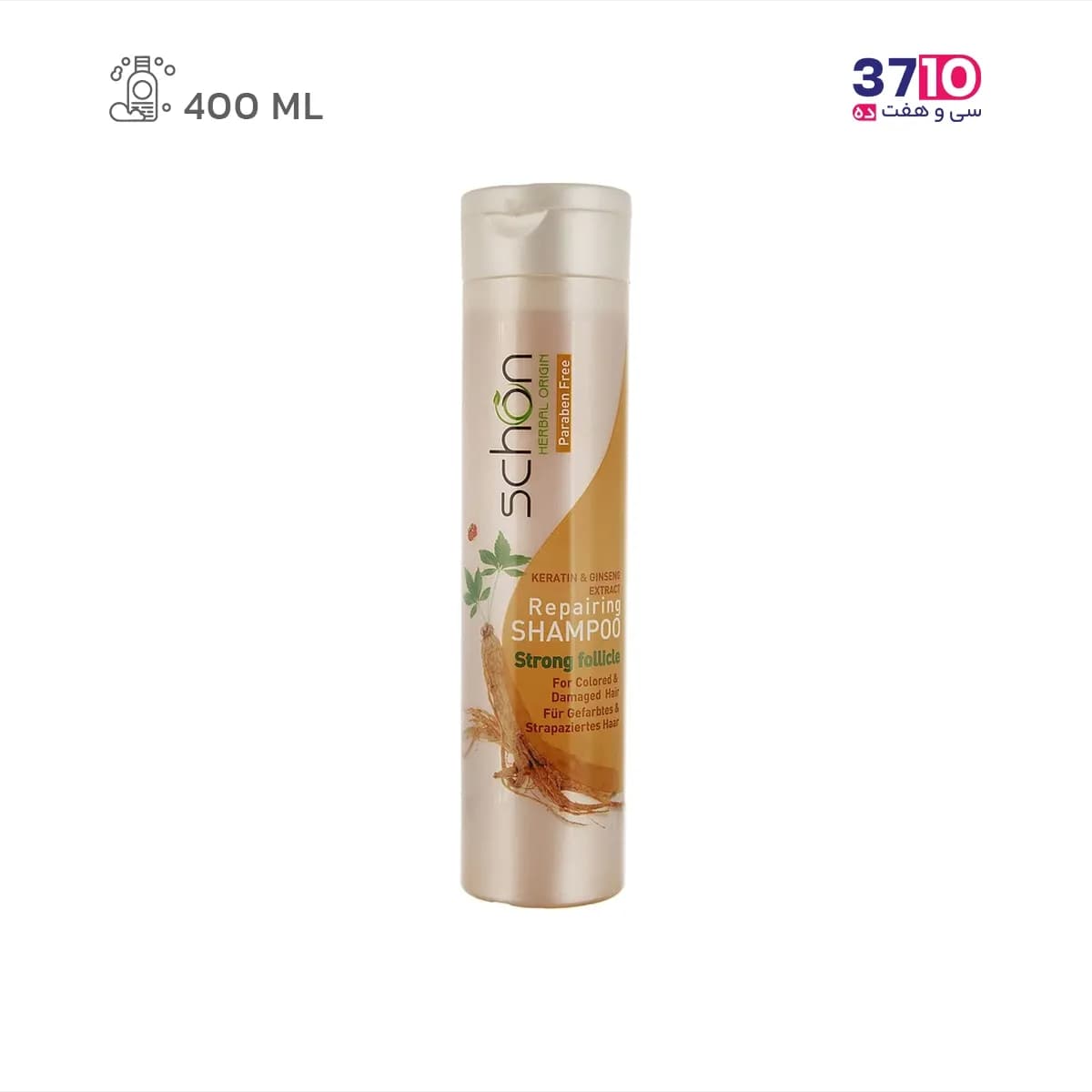 شامپو مو شون مدل کراتین و جینسینگ Keratin & Ginseng حجم 400 میلی لیتر