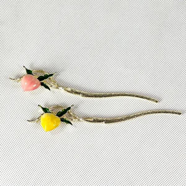 گیره مو ژاپنی کانزاشی طرح میوه — تصویر ۳