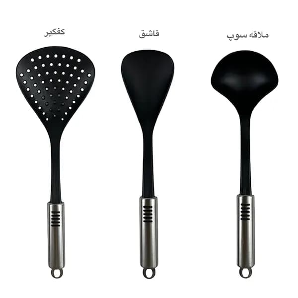 ست کفگیر ملاقه دسته استیل ویتارا — تصویر ۶