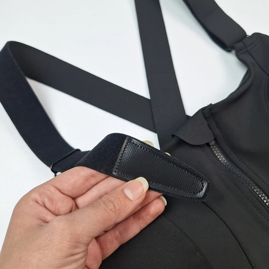 نیم تنه اورجینال ورزشی حرفه ای چسبی زیپ دار N839 — تصویر ۷