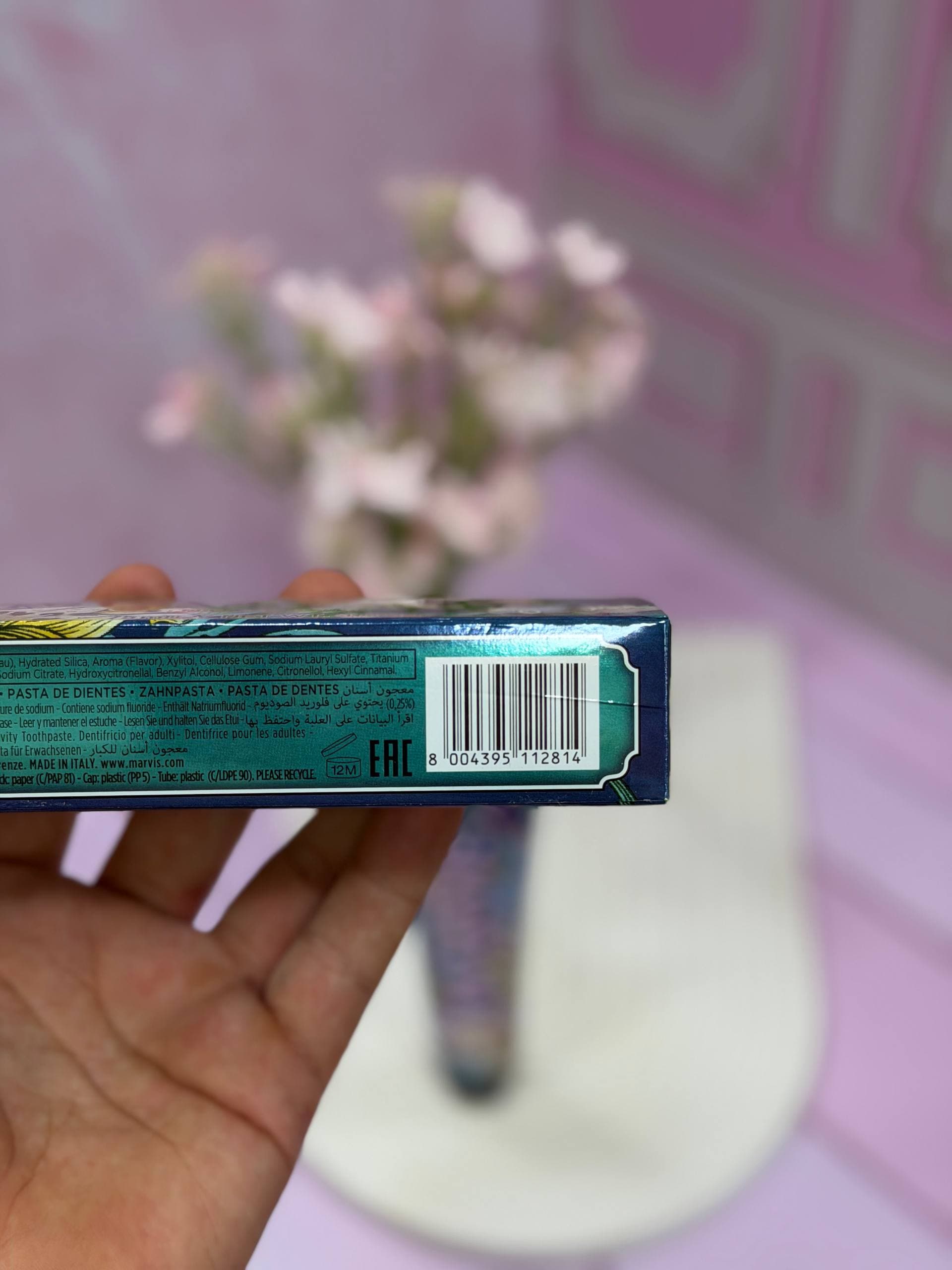 خمیر دندان سفید کننده مارویس MARVIS مدل AQUATIC MINT حجم 85 میلی‌لیتر — تصویر ۲