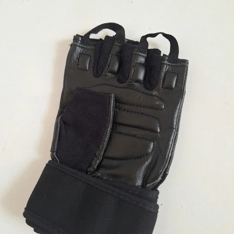 دستکش بدنسازی چرم POWER FITNES حرفه ای وارداتی — تصویر ۳