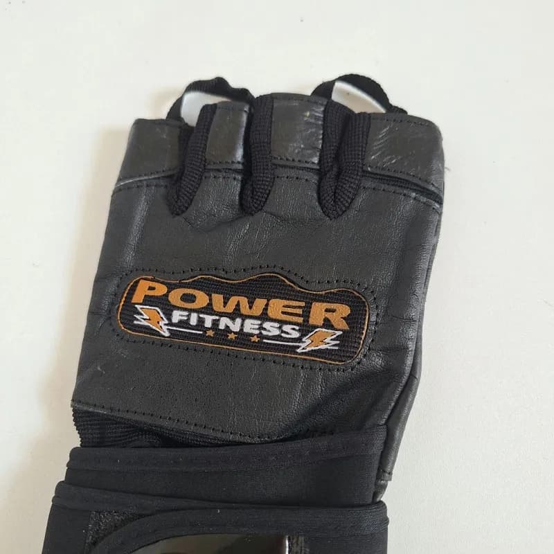 دستکش بدنسازی چرم POWER FITNES حرفه ای وارداتی — تصویر ۴