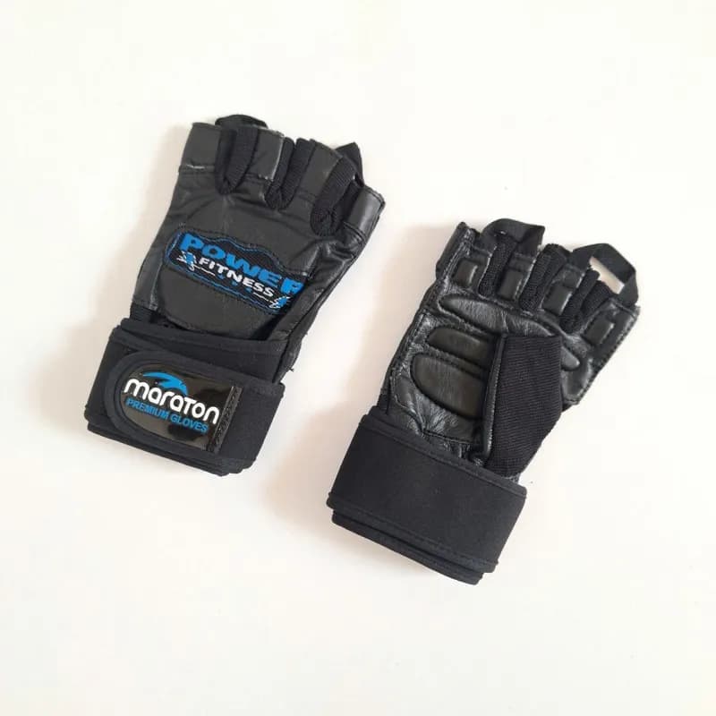 دستکش بدنسازی چرم POWER FITNES حرفه ای وارداتی — تصویر ۸