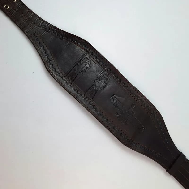 کمربند بدنسازی چرم طبیعی بالشتک دار کد KB-775 — تصویر ۲