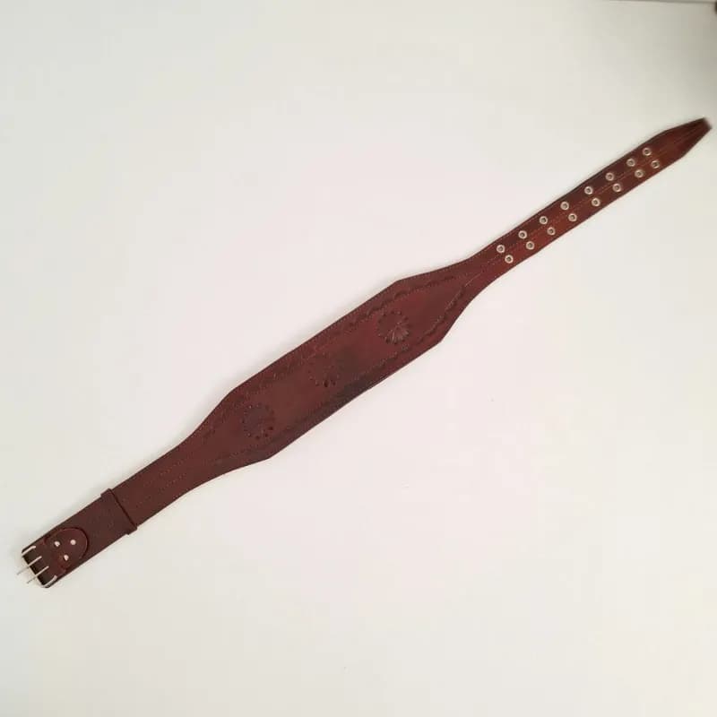 کمربند بدنسازی چرم طبیعی بالشتک دار کد KB-300 — تصویر ۲