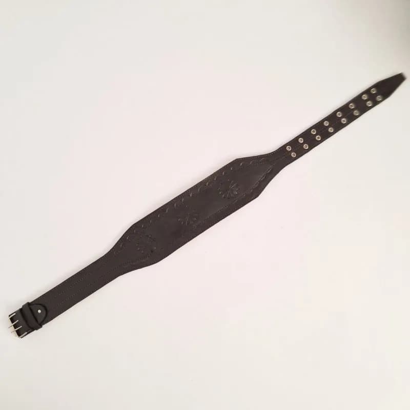 کمربند بدنسازی چرم طبیعی بالشتک دار کد KB-300 — تصویر ۷