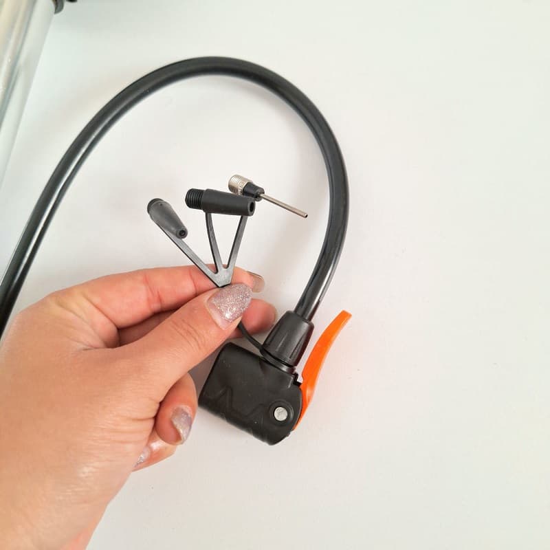 تلمبه باد استیل پایی وارداتی دارای سوزن TB-600 — تصویر ۲
