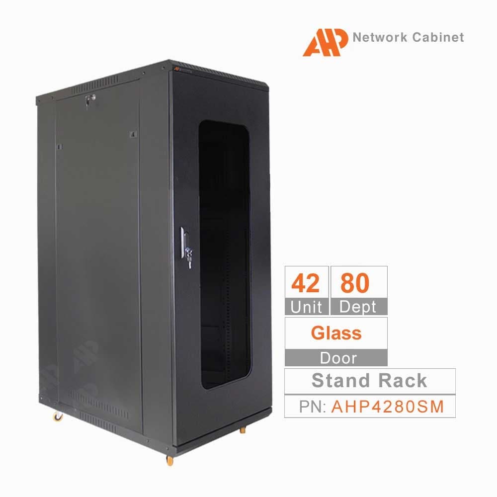 رک ایستاده 42 یونیت درب شیشه ای AHP4280SG