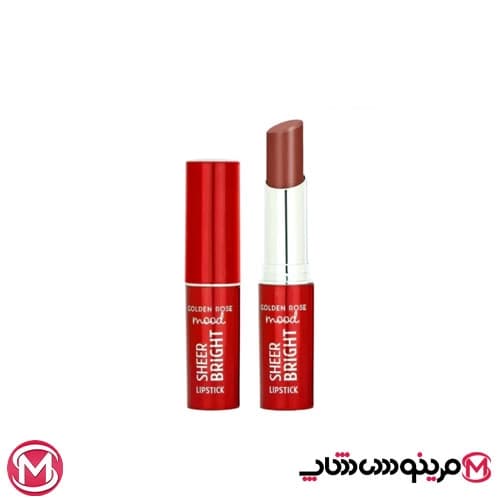 رژ لب براق گلدن رز Golden Rose رنگ Hazelnut شماره 105 — تصویر ۸