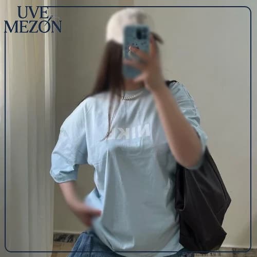 تیشرت باکسی زنانه طرح NIKE کد MJ10 نخ پنبه فری سایز